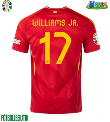 Spanien Nico Williams #17 Hemmatröja EM 2024 Kortärmad